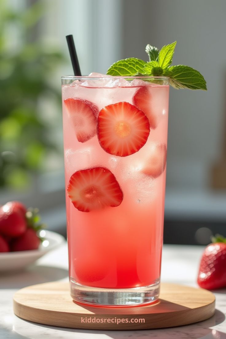Strawberry Lemonade with mint